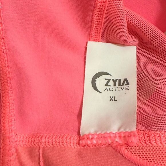 Zyia All Star Neon Hot Pink Performance Mesh Front Activewear Workout Sport Bra - Picture 6 of 8